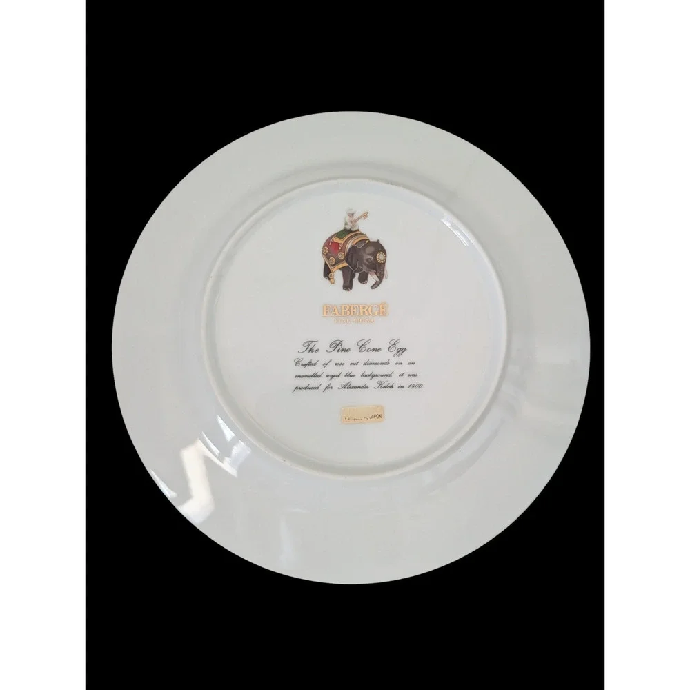 Faberge Imperial Egg Collection Salad Plates Set Of 4 Gold Trim Fine China Japan